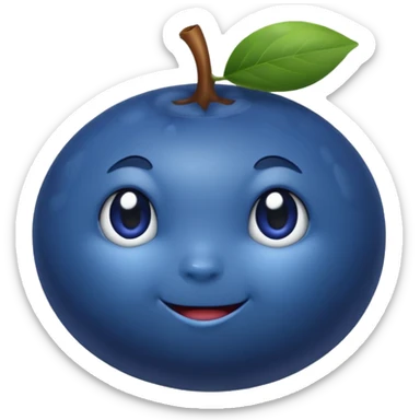 Single blueberry sticker