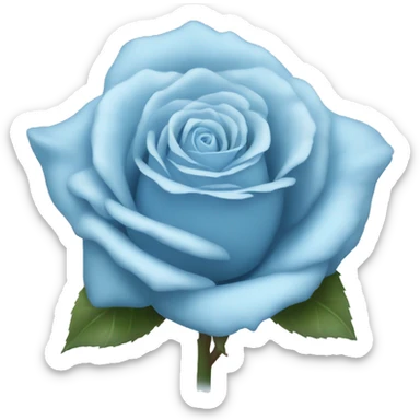 Pastel blue rose sticker
