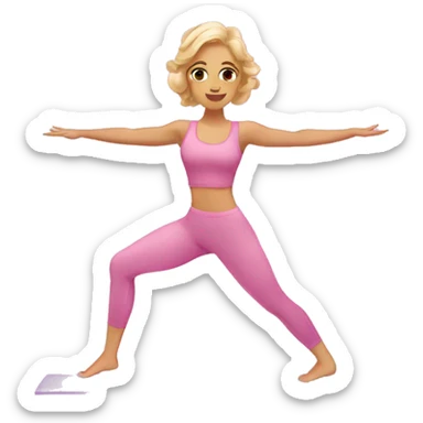 pilates pink aesthetic sticker