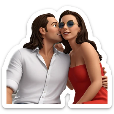 intimate moment between lovers sticker