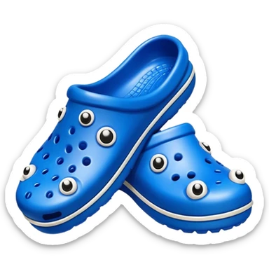 Blue crocs sticker