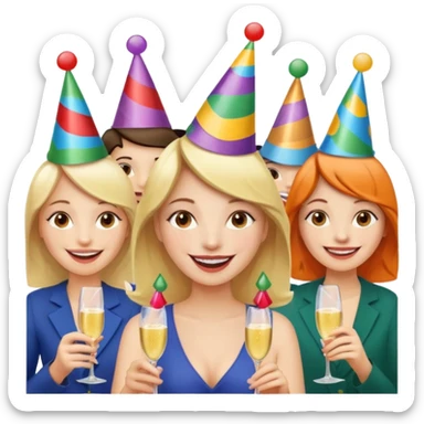 make a beautiful women who has lots of Freund's and very talkative sticker