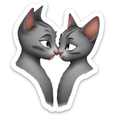cat kiss sticker