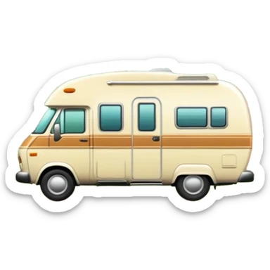 camping car parked in a forest sticker