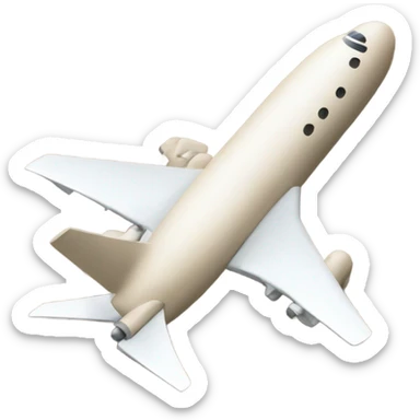 Beige plane sticker