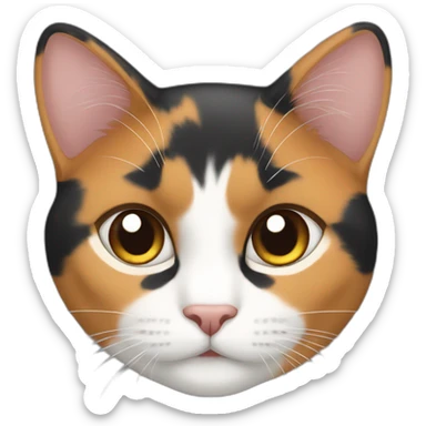 Two calico cat sticker