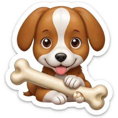 doggy with bone sticker