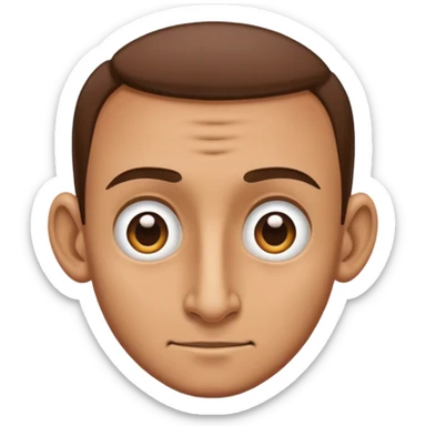 Guy with big forehead and has a fat nose sticker