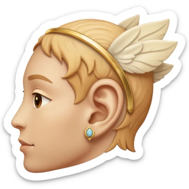 an ear praising God sticker