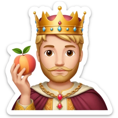 handsome king and peach sticker