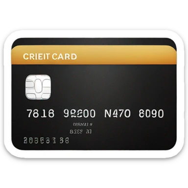 Photo of realistic bank of blag credit card sticker