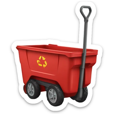 Red 96 gallon trash card  sticker