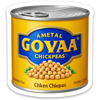 can of goya chickpeas  sticker