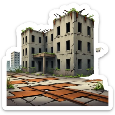 Dystopian Apocalyptic Aesthetic Scenery Deco sticker