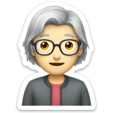 Chinese grey hair wear glasses held Taiwan flagup sticker