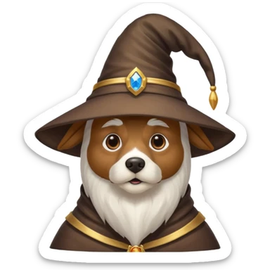 Wizard dog sticker