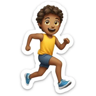 a child running sticker
