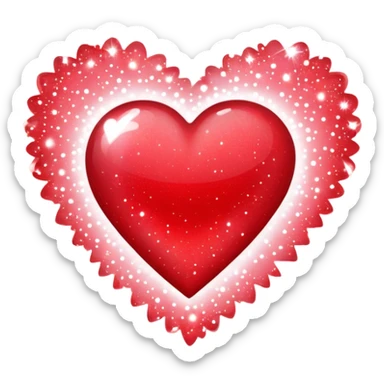 Heart with sparkles  sticker