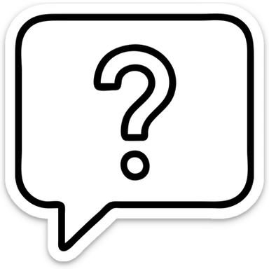 speech bubble with question mark inside sticker