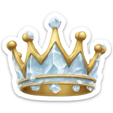 crown made out of ice sticker