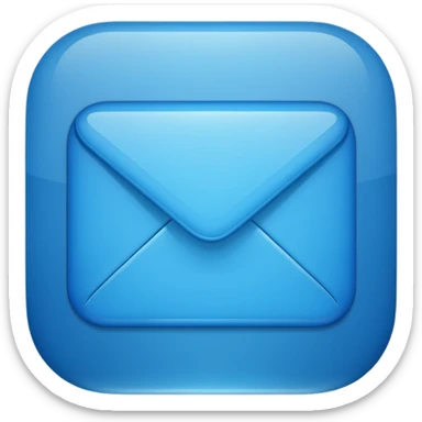 email app icon on blue bg sticker