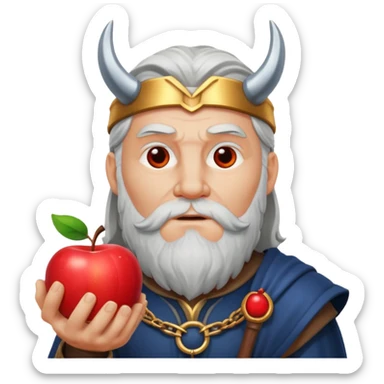 odin god with an apple sticker