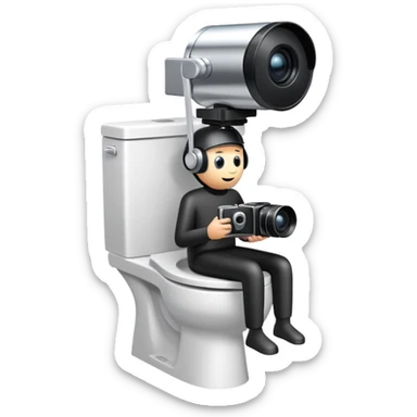 toilet with camera on head, skibidi toilet cameraman sticker