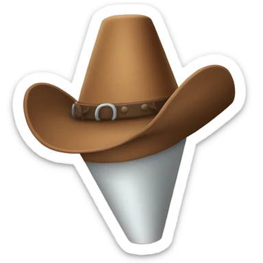 cone with cowboy hat sticker