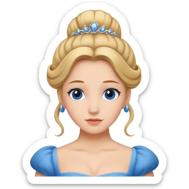 cendrillon elle a les cheveux relevés sticker