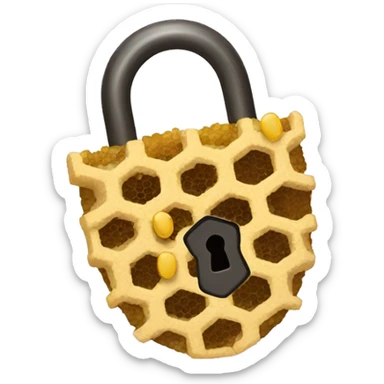 Lock made of bees sticker