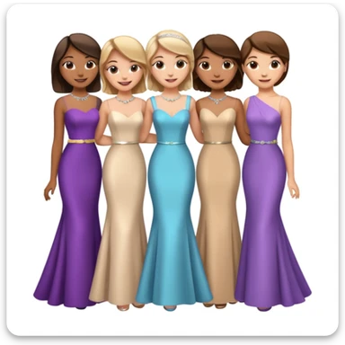 girls in a prom sticker