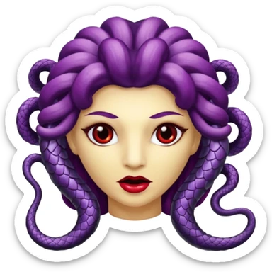 Hazme una medusa con piel de uva morada sticker