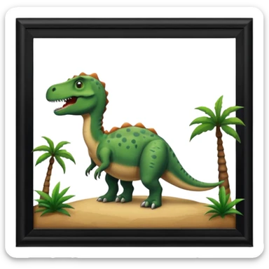 museum with dinosaur sign sticker