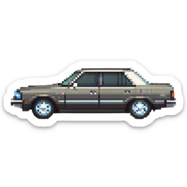 Toyota Crown 1980s model, vintage Japanese luxury sedan sticker
