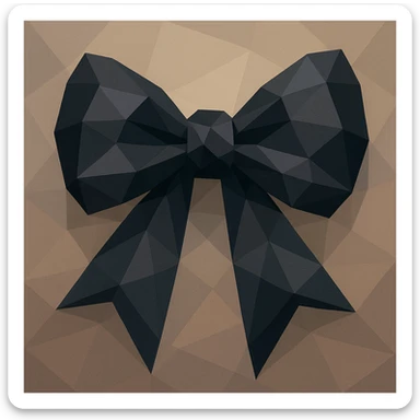 gothic bow, polygonal style sticker