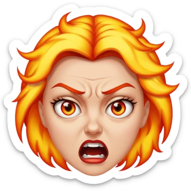Female rage sticker