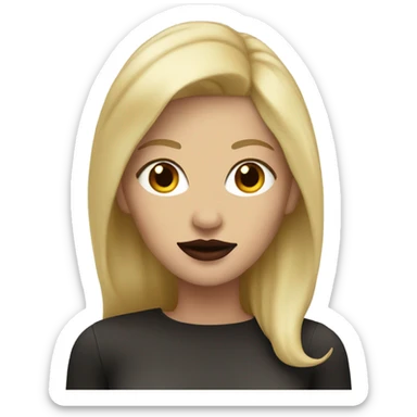 dark red lips woman blonde sticker