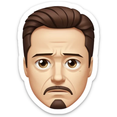 unhappy tony stark sticker