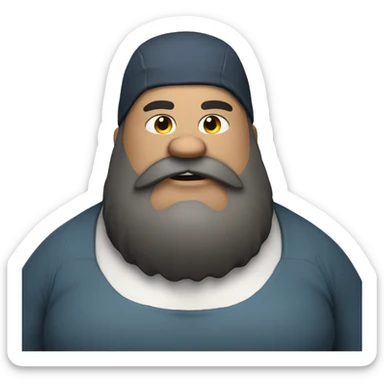 Incredibly overweight bearded shark sticker