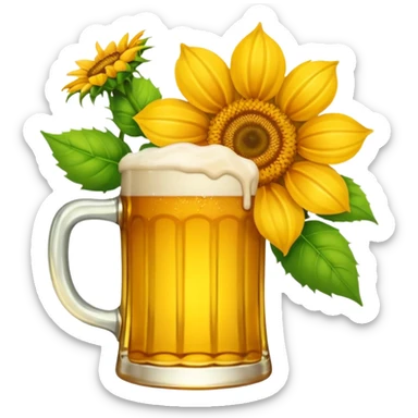 Girasol con chela sticker