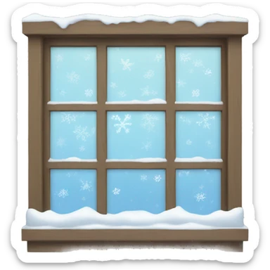 Snow window sticker