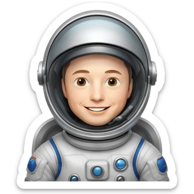 Elon Musk in the space: Loving sticker