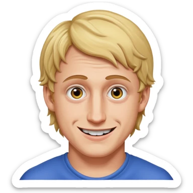 Logan Paul with a creepy smile sticker