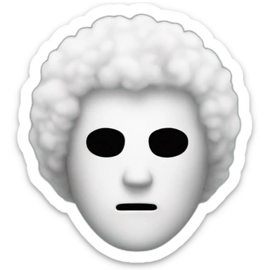 jason mask with afro coming out sticker