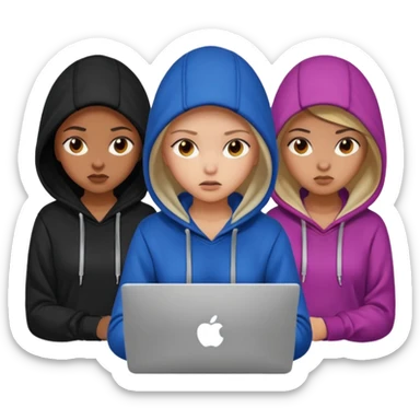 hacker girls sticker