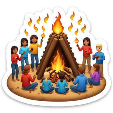 Bonfire Night with music sticker