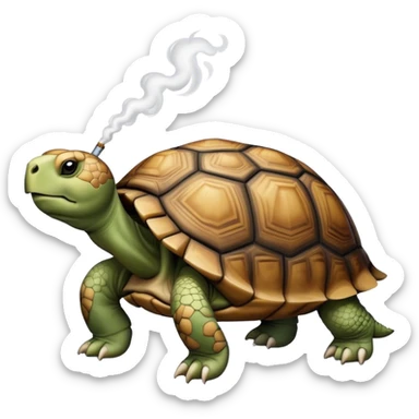 tortoise smoking sticker
