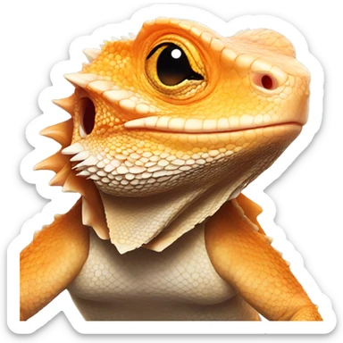 orange bearded dragon sticker