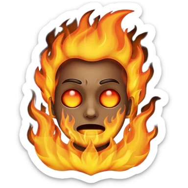 Spontaneous human combustion sticker