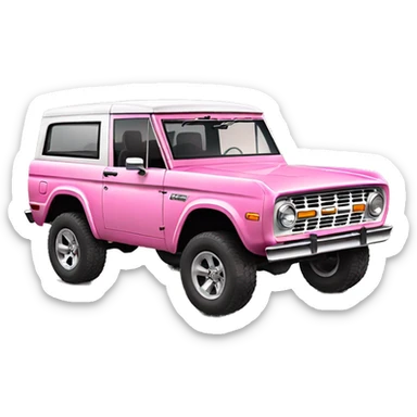Pink ford bronco sticker